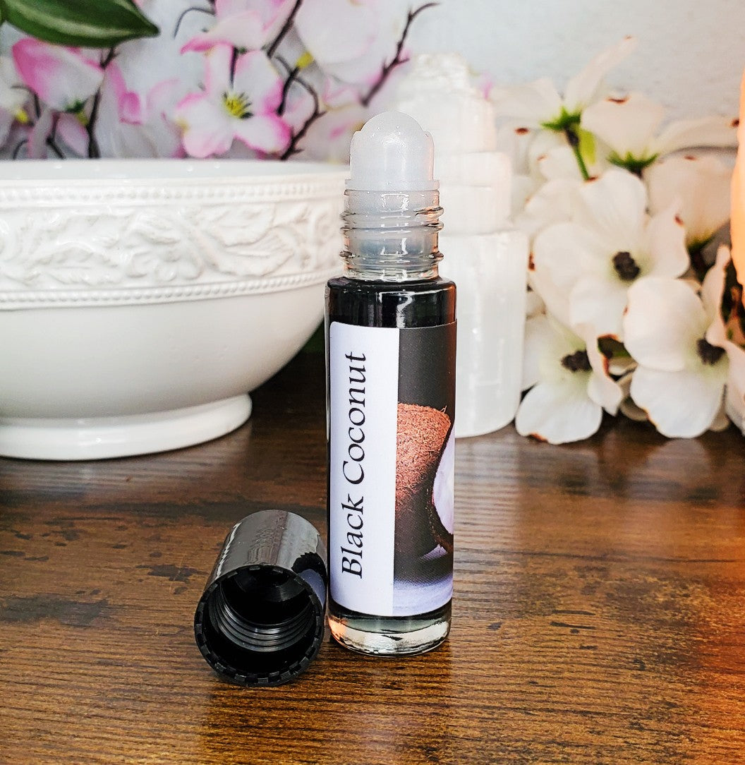 Shadow Scents Black Coconut Roll-On Perfume Body Oil - Rich Tropical Body Oil