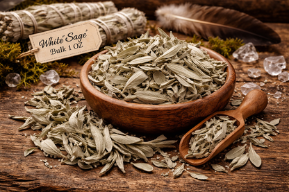 White Sage Leaves & Clusters Bulk 1 OZ