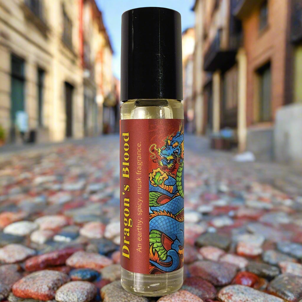 Shadow Scents Dragons Blood Roll-On Perfume Body Oil – A Magical, Earthy Unisex Fragrance & Cologne Oil