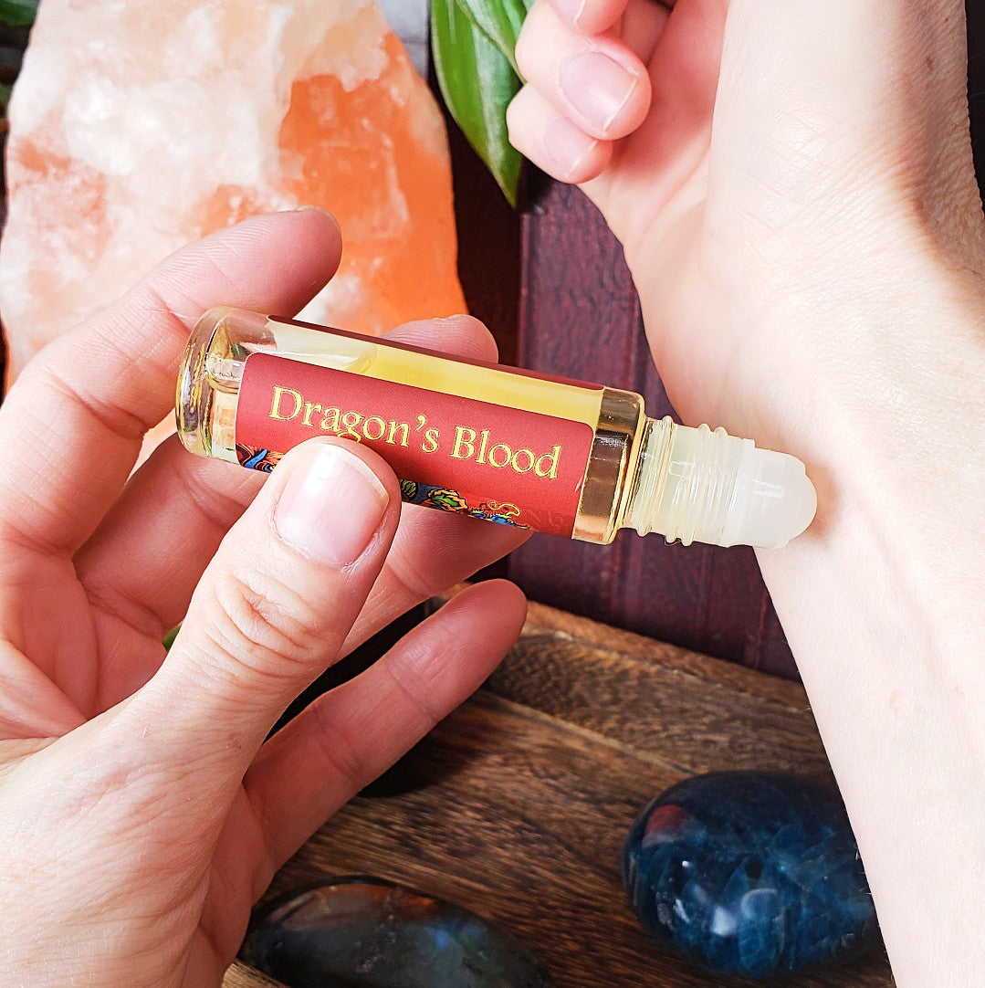 Shadow Scents Dragons Blood Roll-On Perfume Body Oil – A Magical, Earthy Unisex Fragrance & Cologne Oil
