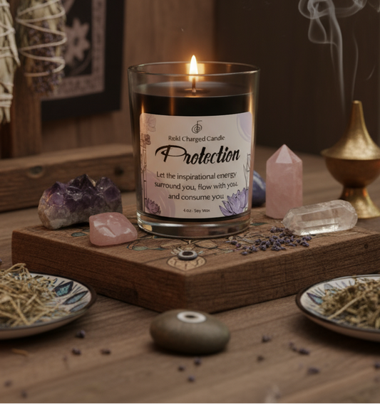 Protection Reiki Charged Votive Candle for Aura Enhancement and Energy Shielding