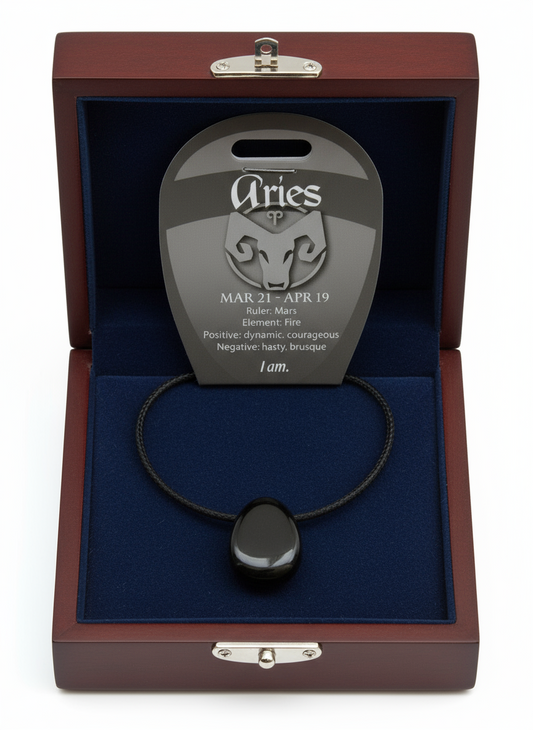 Aries Hematite Gemstone Necklace - Enhance Your Style and Energy