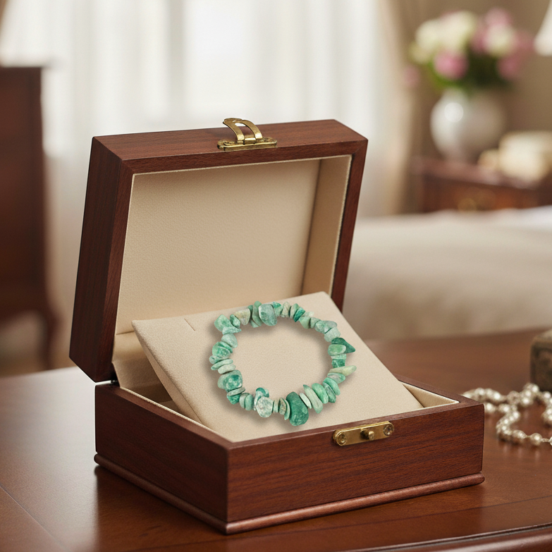 Natural Fluorite Gemstone Bracelet for Balance and Tranquility