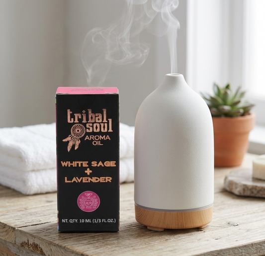 Tribal Soul White Sage & Lavender Aroma Oil for Purification and Relaxation