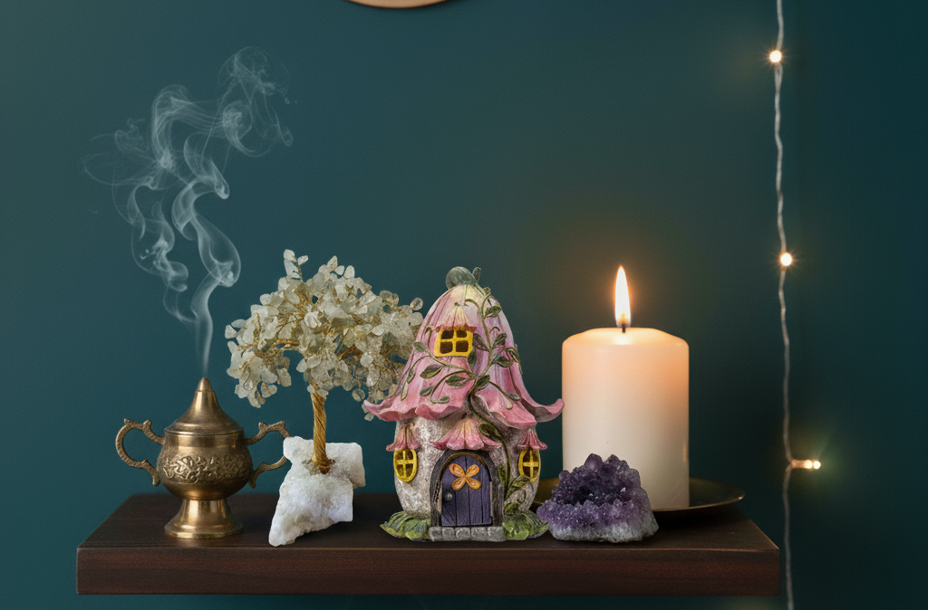 Fairy Cottage with Light – Enchanting Decorative Piece for Magical Homes