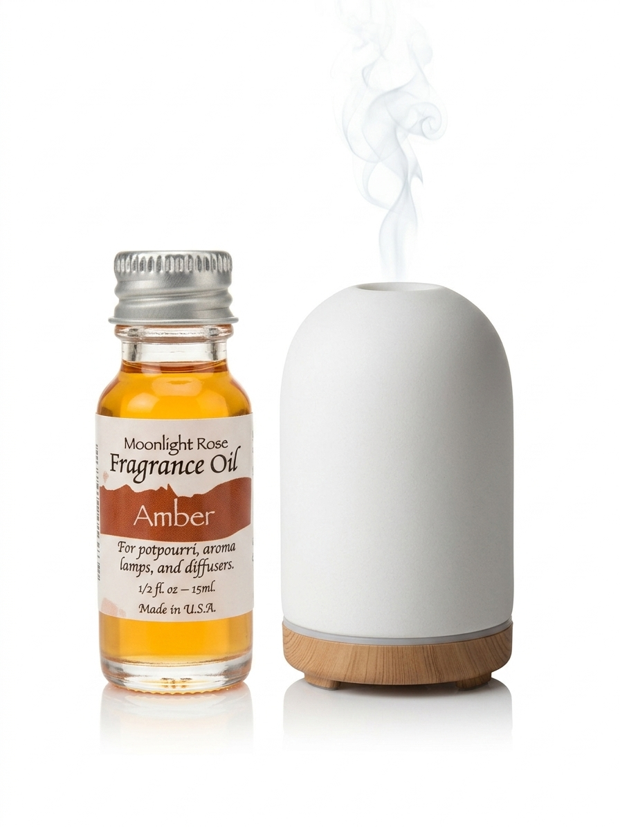 Moonlight Rose Amber Aroma Oil - Enchanting Fragrance for Relaxation and Serenity