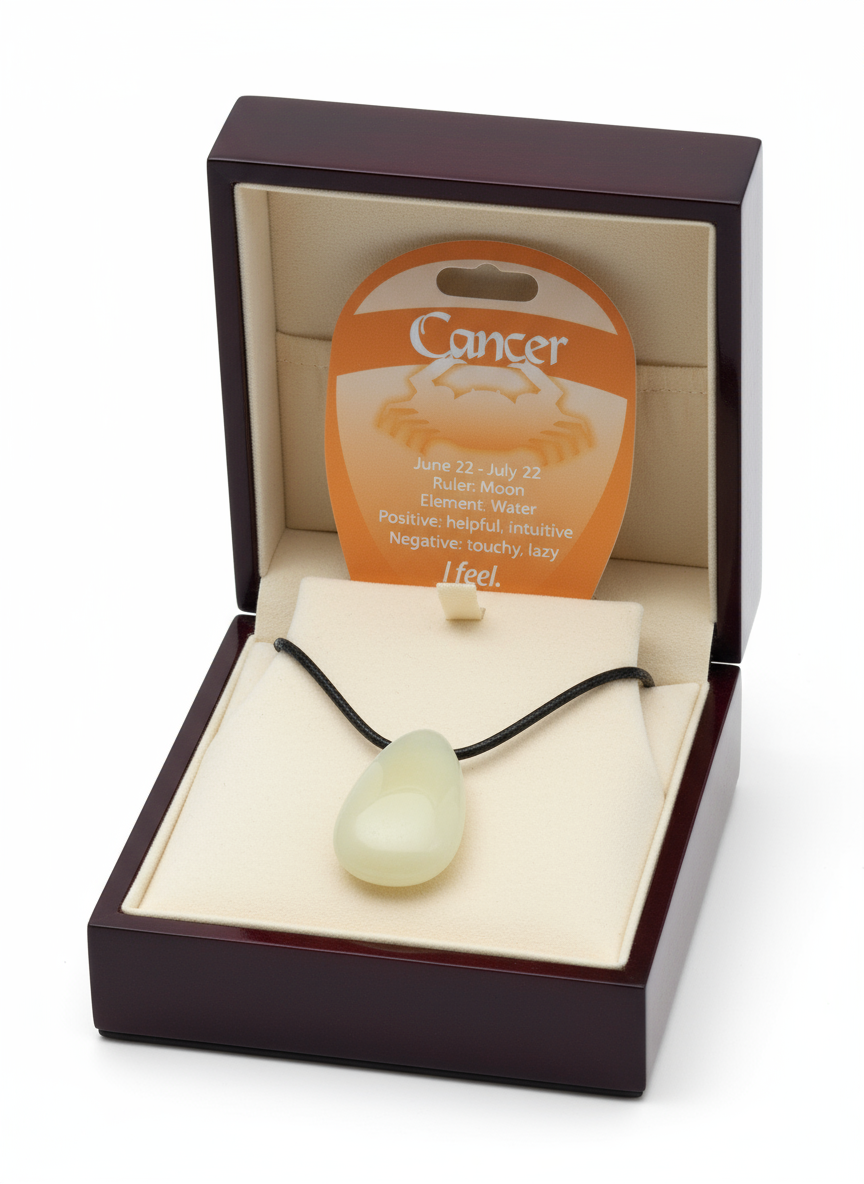 Cancer Orange Calcite Gemstone Necklace for Healing and Energy