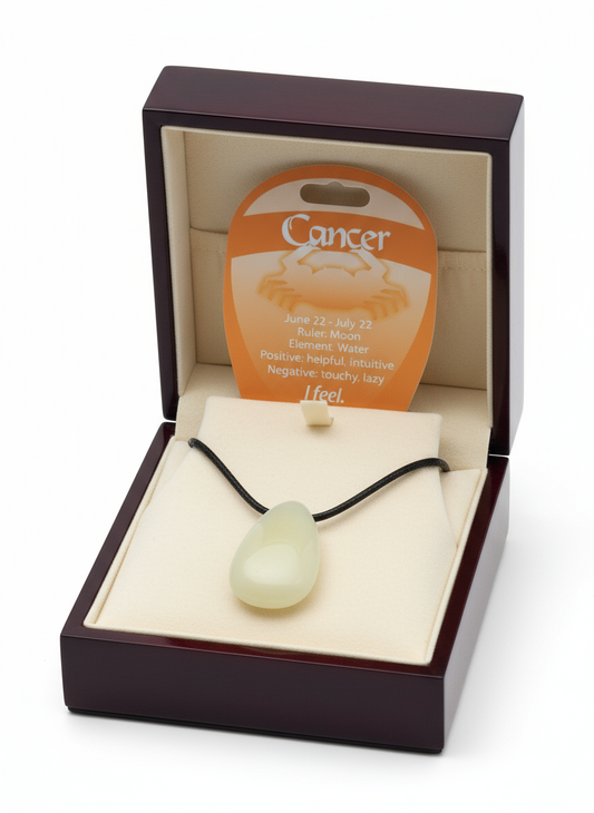 Cancer Orange Calcite Gemstone Necklace for Healing and Energy