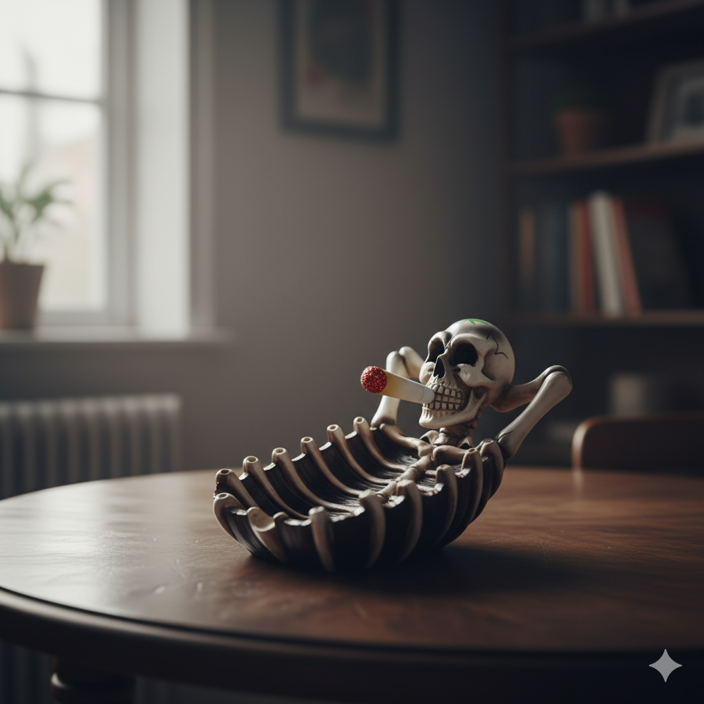 Skelton Ashtray - Divine Intentions