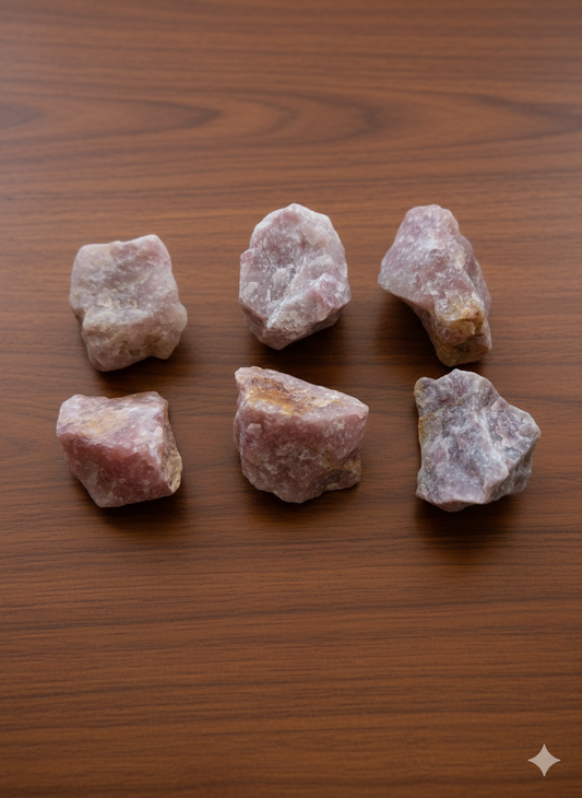 Rough Morganite Quartz Stones - Divine Intentions