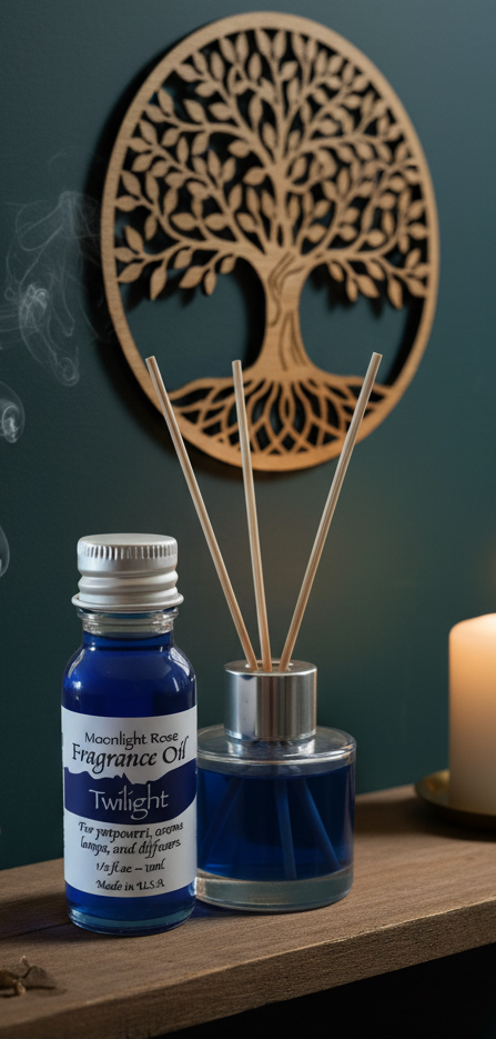 Moonlight Rose Twilight Aroma Oil - Enchanting Fragrance for Relaxation and Ambiance