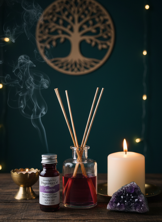 Moonlight Rose Jasmine Fragrance Oil - Enchanting Floral Aroma for Home and Personal Use