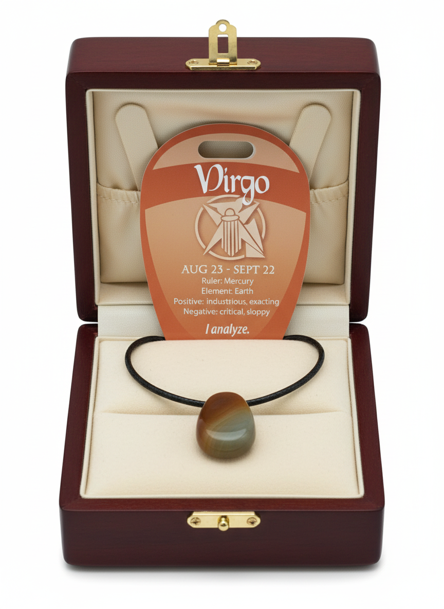 Virgo Carnelian Gemstone Necklace