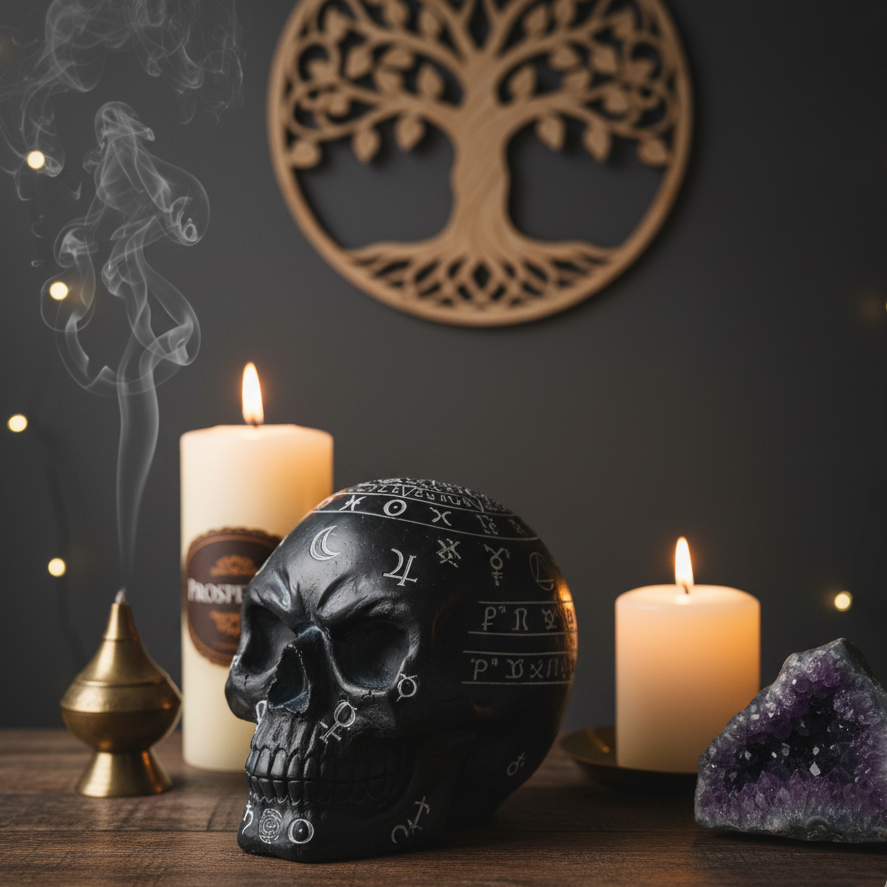 Mystic Arts Skull - Enchanting Home Decor for Unique Aesthetics