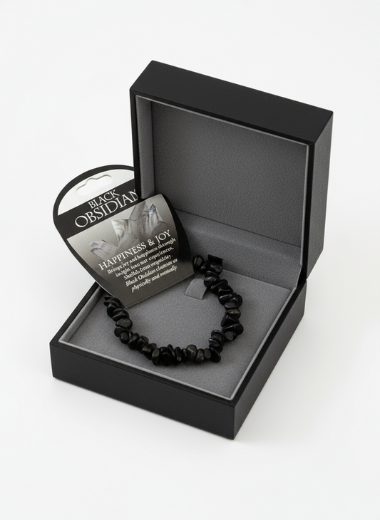 Black Obsidian Happiness & Joy Bracelet for Positive Energy and Empowerment