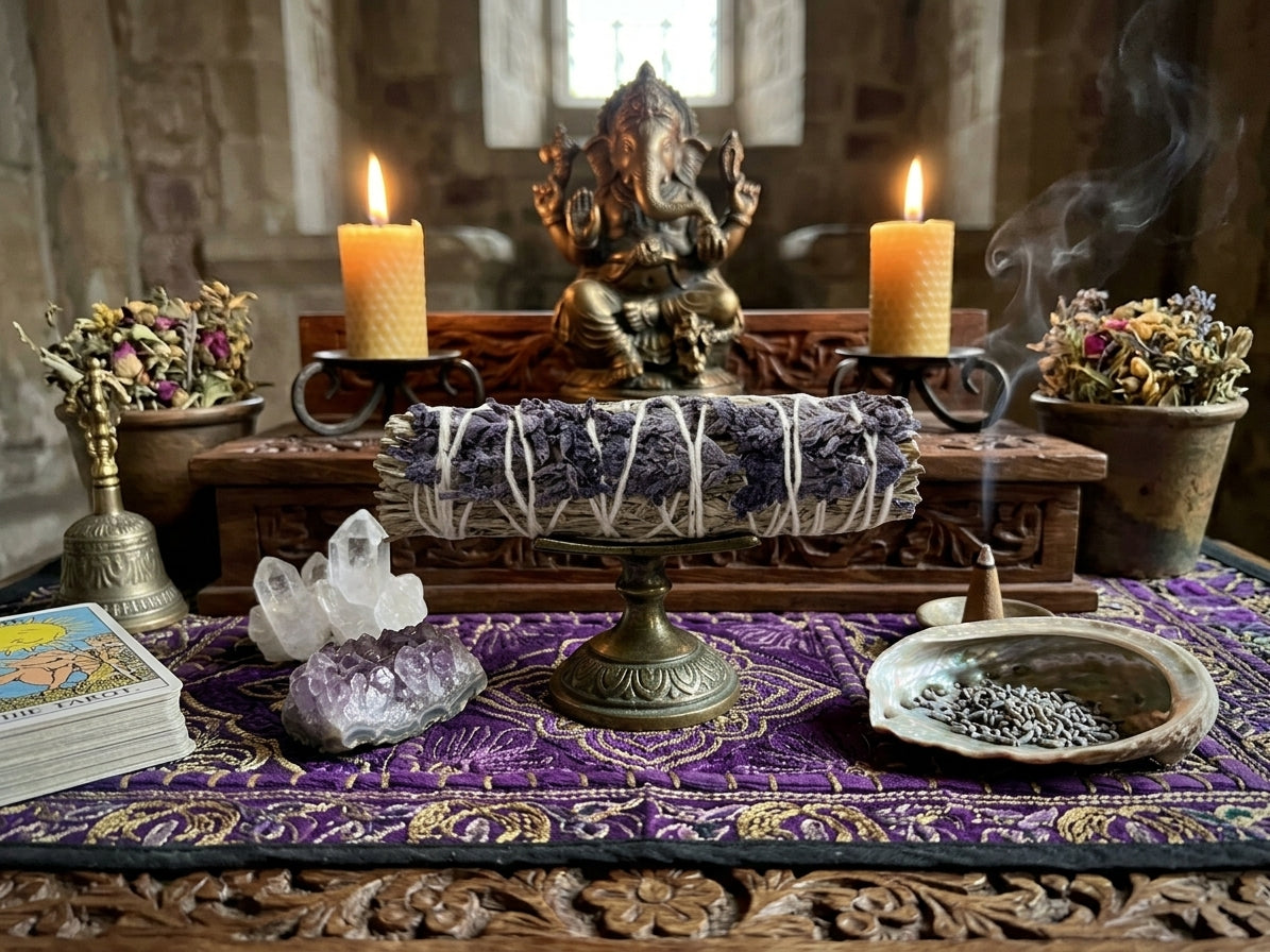 Blue Sage & Lavender Smudge Stick – 4"