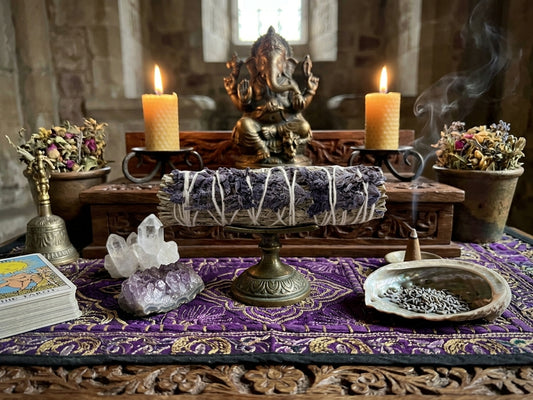 Blue Sage & Lavender Smudge Stick – 4"
