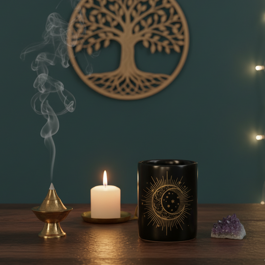 Moon / Star Mini Chime Candle Holder - Divine Intentions