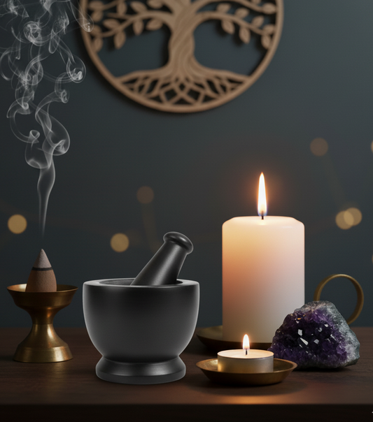 Black Marble Mortar & Pestle 3 Inch for Perfect Grinding and Mixing