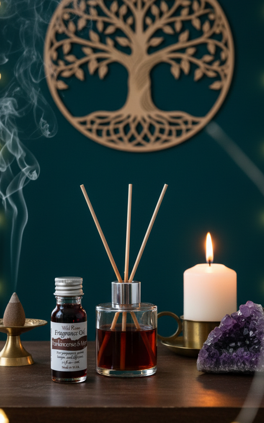 Moonlight Rose Frankincense & Myrrh Aroma Oil for Relaxation and Serenity
