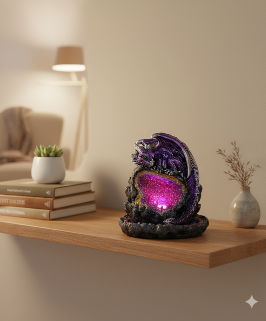 Purple Dragon Backflow LED Incense Burner for Enchanting Aromatic Experiences