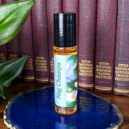 Shadow Scents Nag Champa Roll-On Perfume Body Oil – Sandalwood & Floral Fragrance, Warm Woody Scent