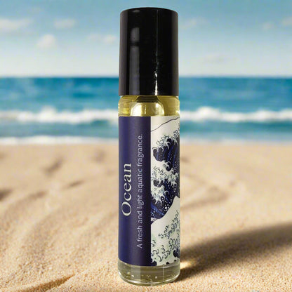Shadow Scents Ocean Roll-On Perfume Body Oil Fresh & Light Aquatic Unisex Fragrance, Coastal Scent