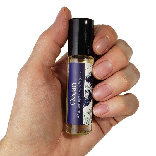 Shadow Scents Ocean Roll-On Perfume Body Oil Fresh & Light Aquatic Unisex Fragrance, Coastal Scent