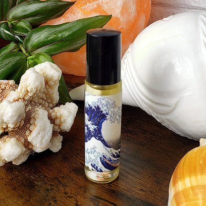 Shadow Scents Ocean Roll-On Perfume Body Oil Fresh & Light Aquatic Unisex Fragrance, Coastal Scent