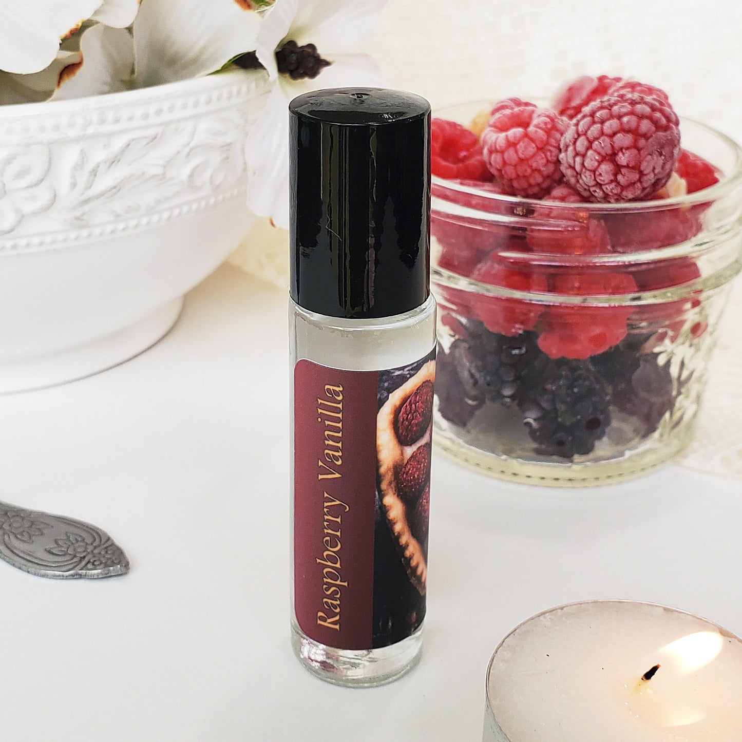 Shadow Scents Raspberry Vanilla Roll-On Perfume Body Oil – Raspberries and Sweet Vanilla Fragrance Oil