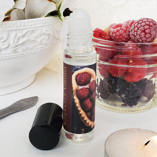Shadow Scents Raspberry Vanilla Roll-On Perfume Body Oil – Raspberries and Sweet Vanilla Fragrance Oil