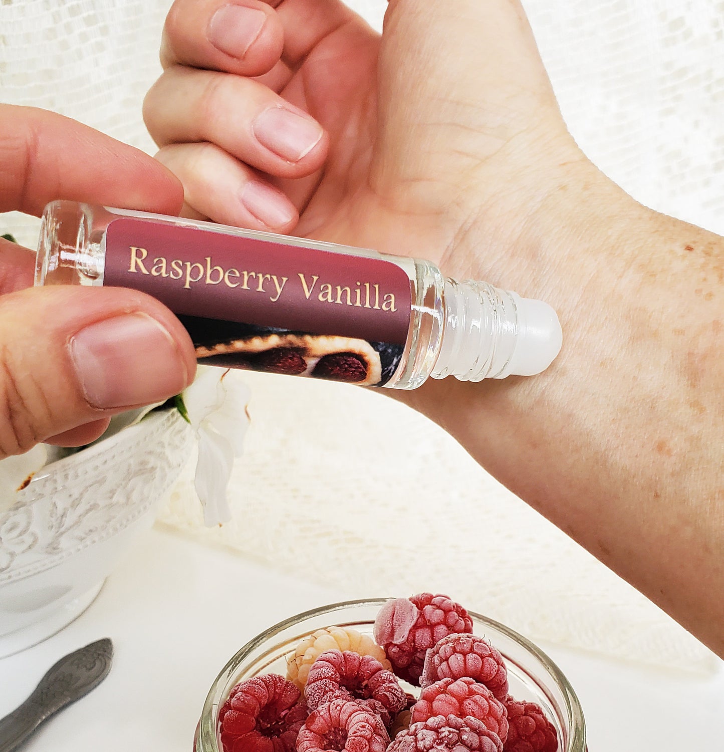 Shadow Scents Raspberry Vanilla Roll-On Perfume Body Oil – Raspberries and Sweet Vanilla Fragrance Oil