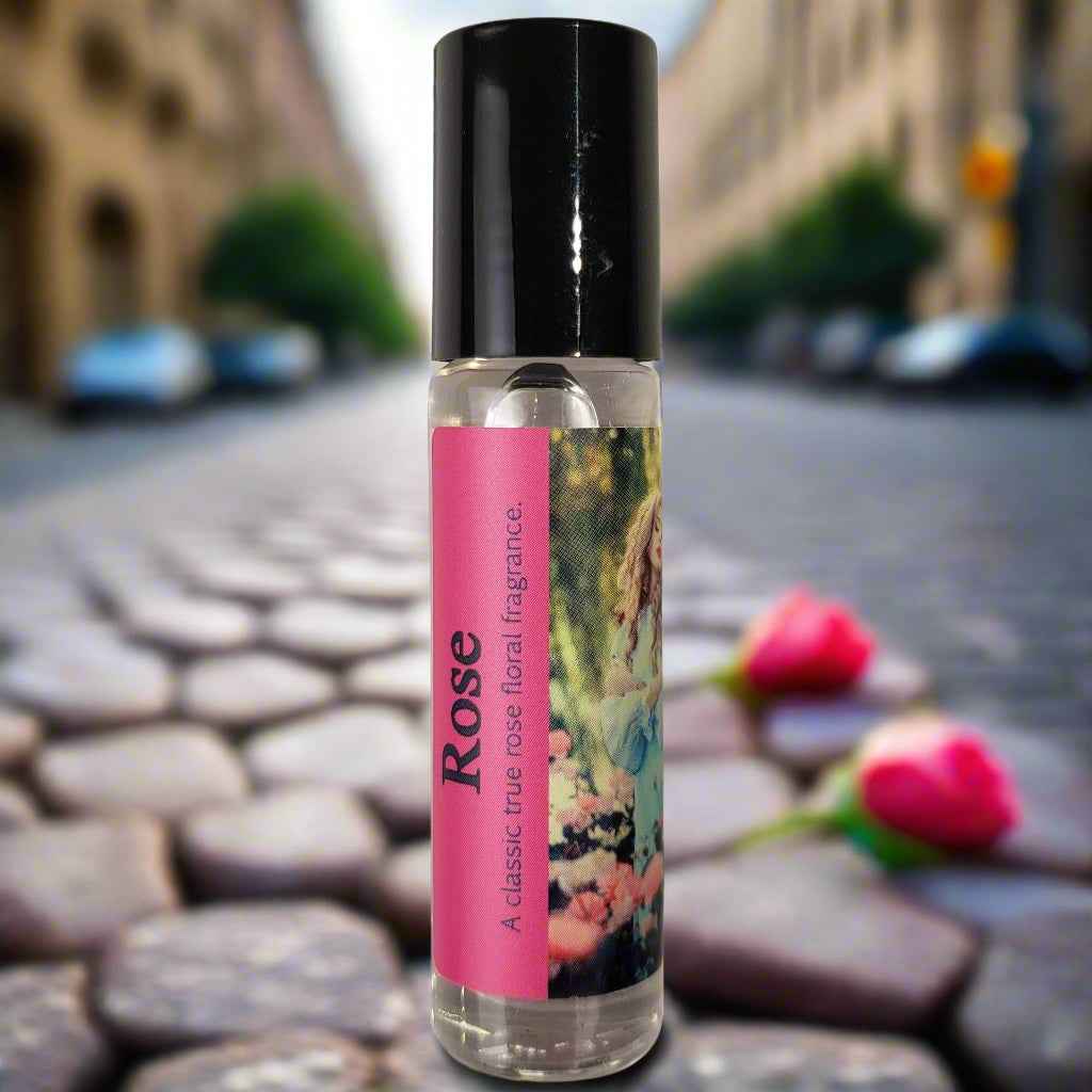 Shadow Scents Rose Roll-On Perfume Body Oil – Classic True Rose Floral Fragrance Oil