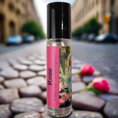 Shadow Scents Rose Roll-On Perfume Body Oil – Classic True Rose Floral Fragrance Oil