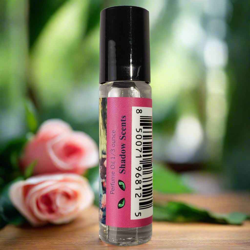 Shadow Scents Rose Roll-On Perfume Body Oil – Classic True Rose Floral Fragrance Oil