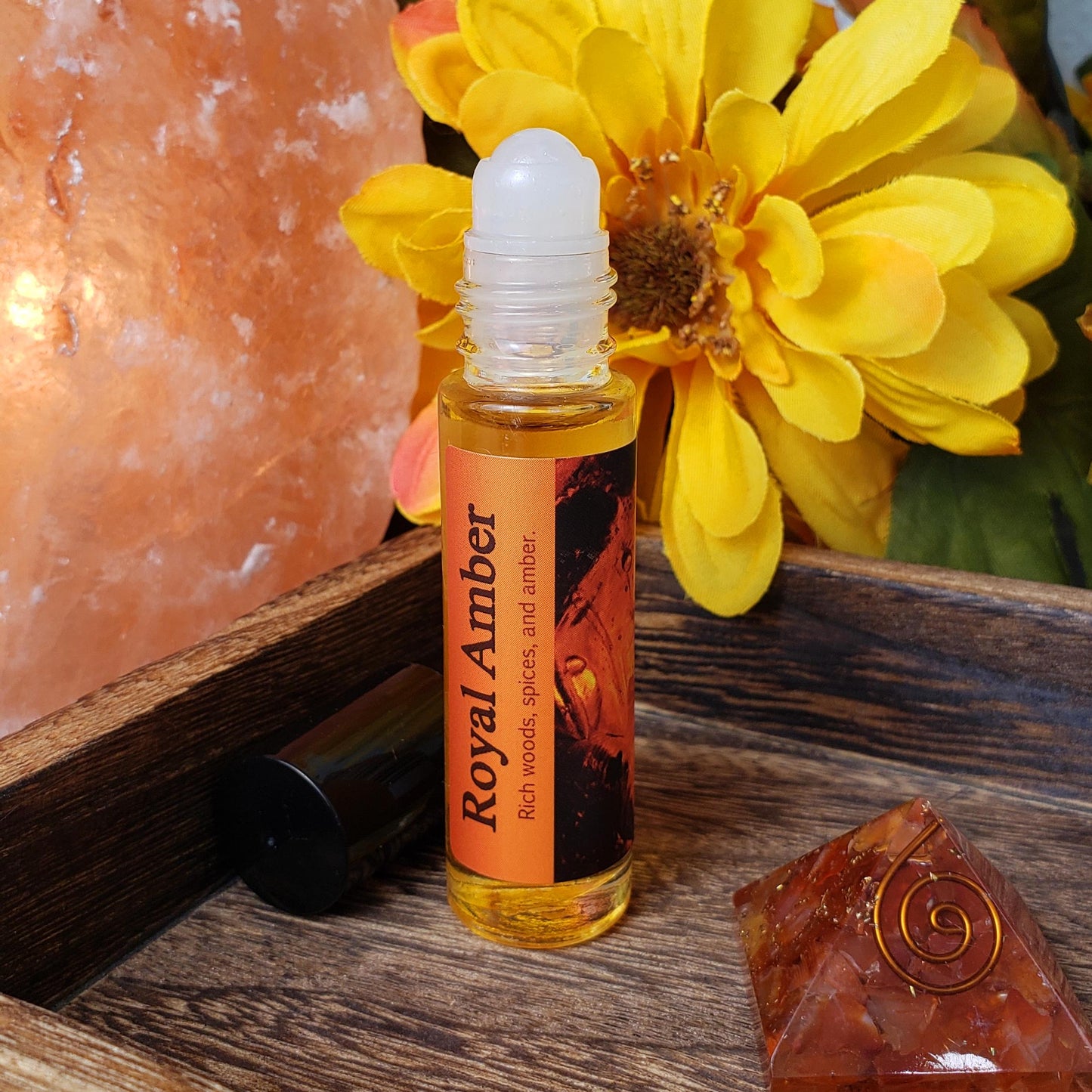 Shadow Scents Royal Amber Roll-On Perfume Body Oil – Rich, Woody & Spicy Tunisian Amber Unisex Fragrance Oil
