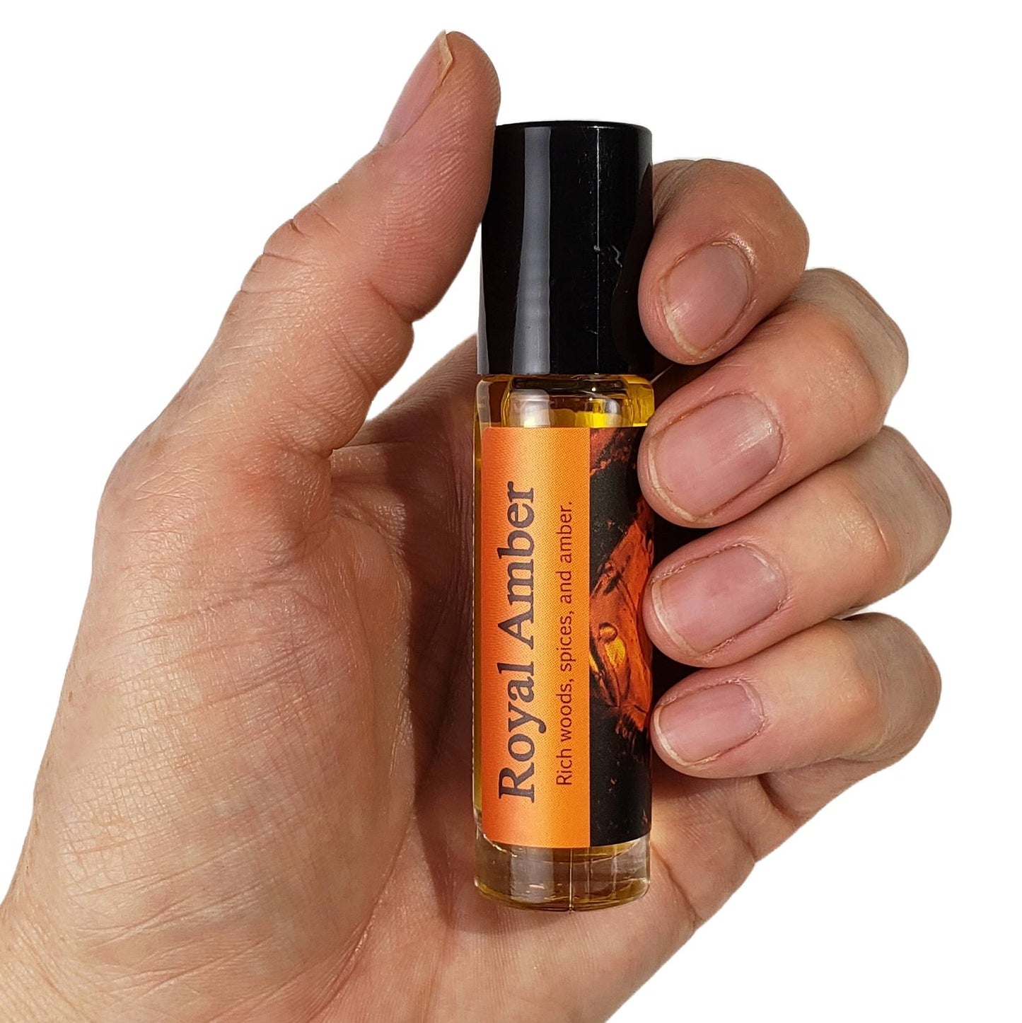 Shadow Scents Royal Amber Roll-On Perfume Body Oil – Rich, Woody & Spicy Tunisian Amber Unisex Fragrance Oil