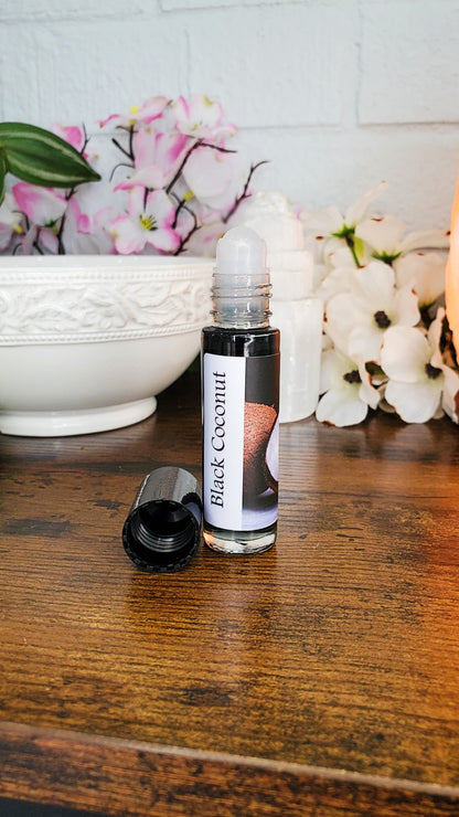 Shadow Scents Black Coconut Roll-On Perfume Body Oil - Rich Tropical Body Oil
