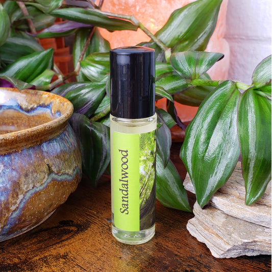 Shadow Scents Sandalwood Roll-On Perfume Body Oil – A Classic Soft & Warm Woodsy Fragrance, Unisex Body Oil