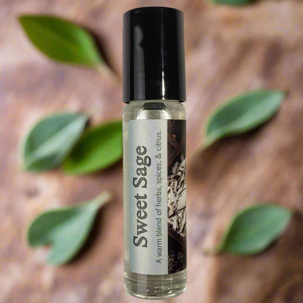 Shadow Scents Sweet Sage Roll-On Perfume Body Oil – Earthy, Spicy, and Warm Unisex Fragrance Oil