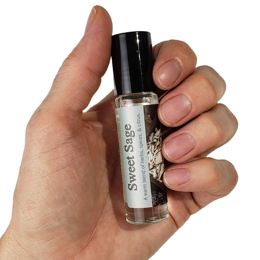 Shadow Scents Sweet Sage Roll-On Perfume Body Oil – Earthy, Spicy, and Warm Unisex Fragrance Oil