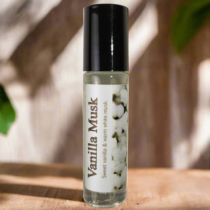 Shadow Scents Vanilla Musk Roll-On Perfume Body Oil – Sweet Vanilla & Warm White Musk Fragrance Oil
