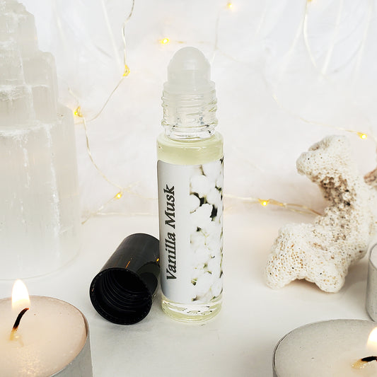 Shadow Scents Vanilla Musk Roll-On Perfume Body Oil – Sweet Vanilla & Warm White Musk Fragrance Oil