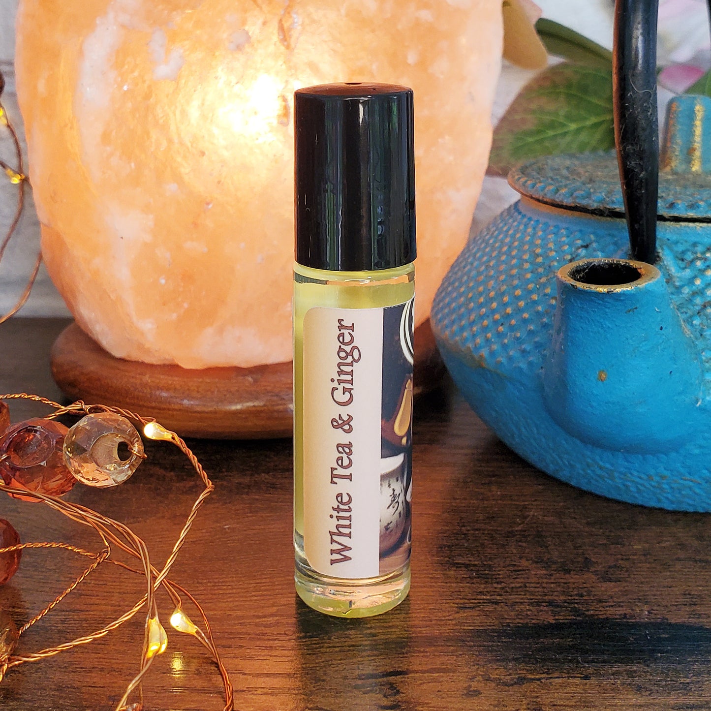 Shadow Scents White Tea & Ginger Roll-On Perfume Body Oil – Clean Tea Fragrance with Ginger & Spices, Unisex Perfume Oil