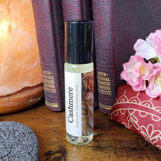 Shadow Scents Cashmere Roll-On Perfume Body Oil – A Luxurious, Warm, and Cozy Woodsy Fragrance