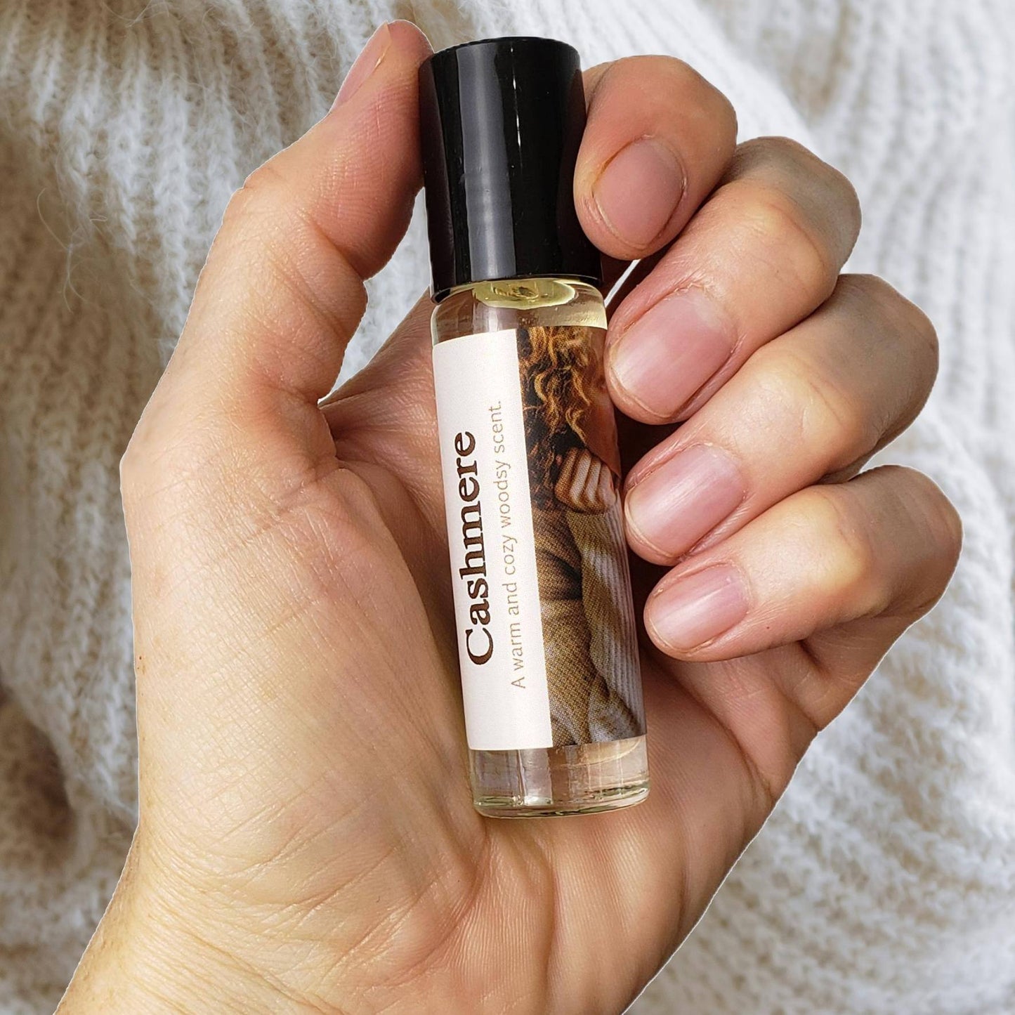 Shadow Scents Cashmere Roll-On Perfume Body Oil – A Luxurious, Warm, and Cozy Woodsy Fragrance