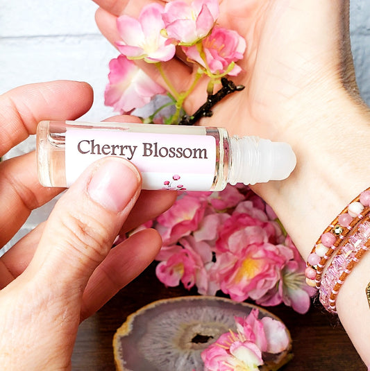 Shadow Scents Cherry Blossom Roll-On Perfume Body Oil – Delicate Floral Scent, Spring Perfume Body Oil