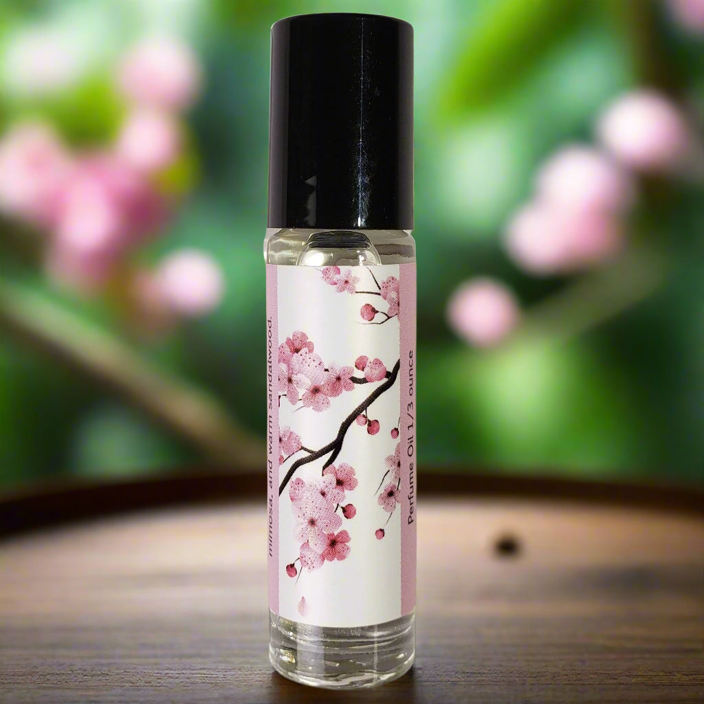 Shadow Scents Cherry Blossom Roll-On Perfume Body Oil – Delicate Floral Scent, Spring Perfume Body Oil