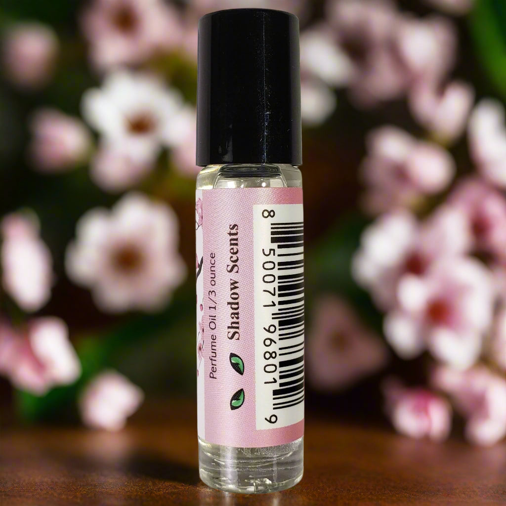 Shadow Scents Cherry Blossom Roll-On Perfume Body Oil – Delicate Floral Scent, Spring Perfume Body Oil