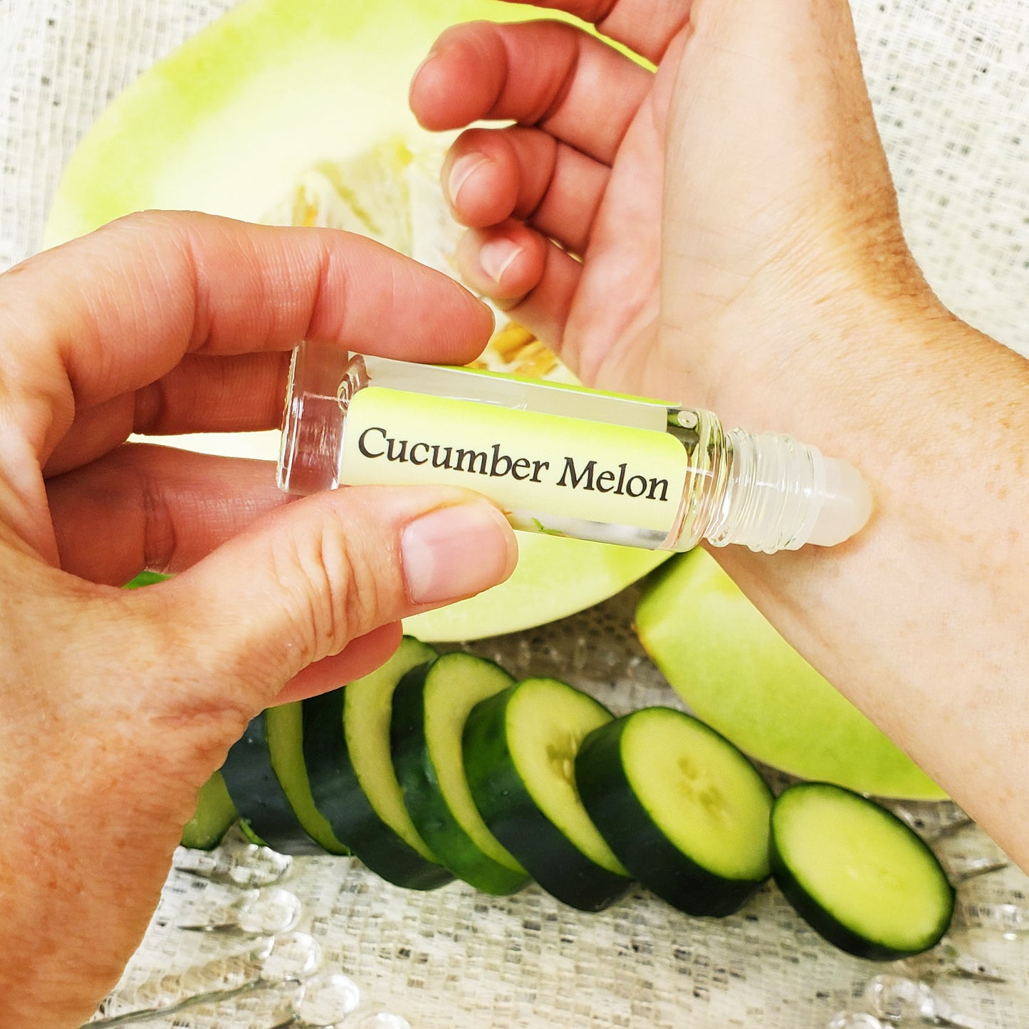 Shadow Scents Cucumber Melon Roll-On Perfume Body Oil – Honeydew Melon Perfume With Juicy Cucumber